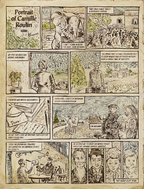 Бразилия представила комиксы об Амедео Модильяни, Ван Гоге и Ренуаре