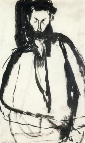 Каземир Малевич :: Бородатый мужчина (1905)