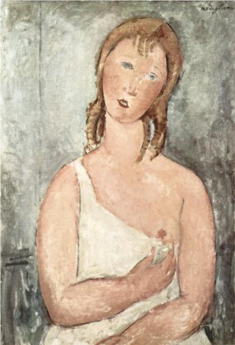 Каземир Малевич :: Девушка в рубашке (Рыжеволосая) (1918)