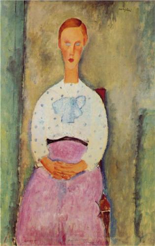 Каземир Малевич :: Девушка в блузев горошек (1919)