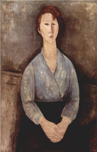 Каземир Малевич :: Сидящая женщина в белой блузе (1919)