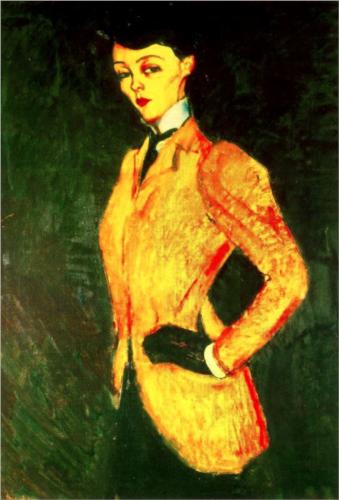 Каземир Малевич :: Женщина в желтом жакете (Амазонка) (1909)