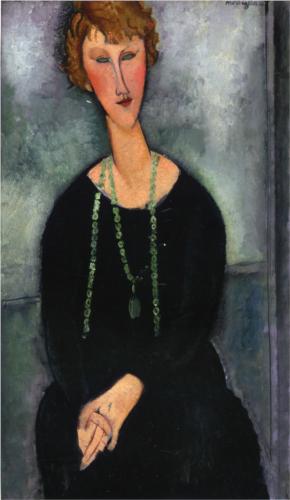Каземир Малевич :: Женщина с зеленым ожерельем (Мадам Меньер) (1918)