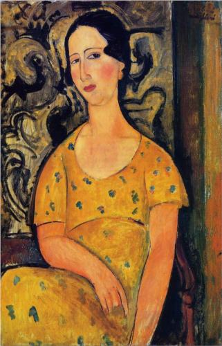 Каземир Малевич :: Молодая женщина в желтом платье (Мадам Модо) (1918)