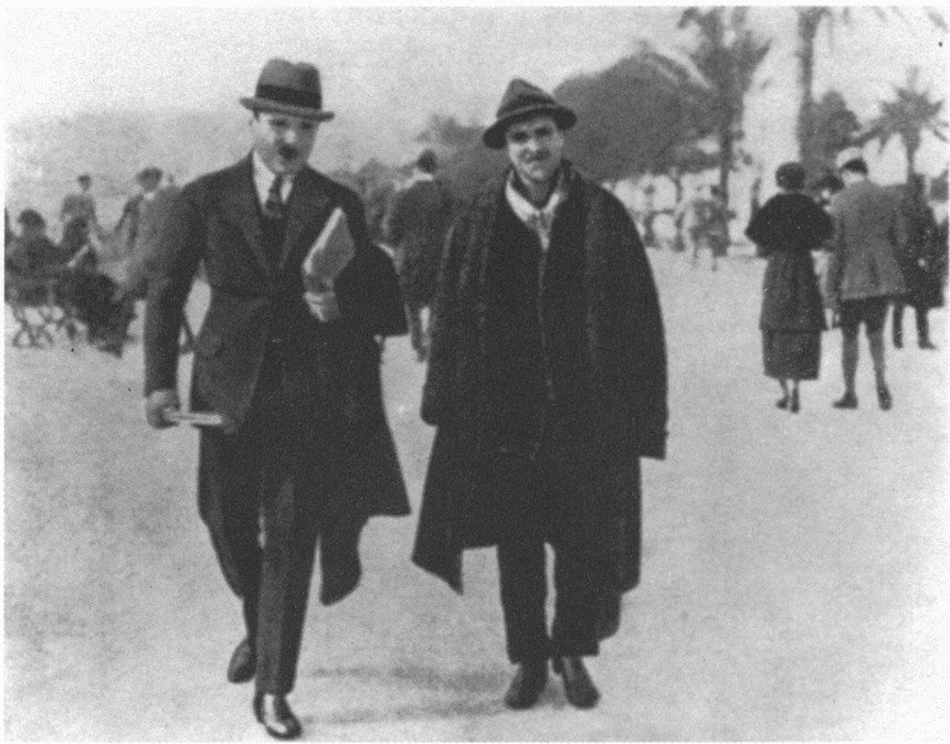 13. Модильяни и Поль Гийом на набережной в Ницце. 1918