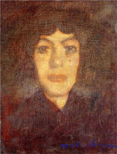 Каземир Малевич :: Голова женщины с мушкой (1906)