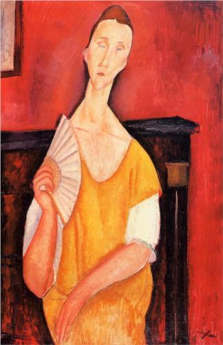 Каземир Малевич :: Женщина с веером (Луния Чеховская) (1919)